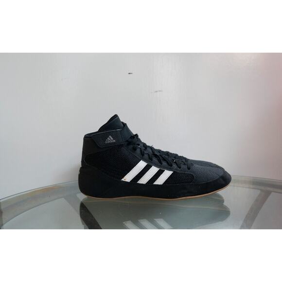 EUC Adidas HVC 2 Mens Size 13 Wrestling Shoes Sneakers Black White AQ3325